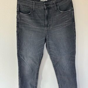 Madewell “The Perfect Vintage Crop” Charcoal Skinny Jeans